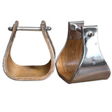 Nickle Plated Wooden Stirrups