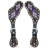 Floral Hand Painted Horse Western Leather Spur Strap