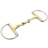 Eggbutt D Ring French Link Snaffle Brass Mouth Bit
