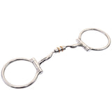 Small Port D Ring Snaffle Tongue Relief W/ Roller Copper Bit
