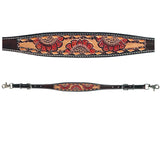 Classic Floral Hand Painted Sunflower Horse Western Leather Wither Straps