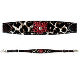 Lilibeth Red Flower Horse Western Leather Wither Straps