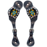 Spur Strap Horse Beautifully Hand Crafted In Genuine Leather With Inlaid Bead Work