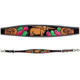 Cactus Bull Hand Painted Horse Western Leather Wither Straps