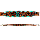 Buckstitch Turquoise Arrow Black Inlay Horse Western leather Wither Straps