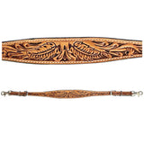 Leaf Hand Tooled Horse Western leather Wither Straps Tan