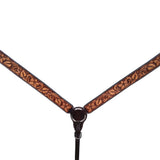 Floral Hand Carved Western Fashion Premium Leather Breast Collar