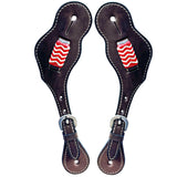 Red Classic Rawhide Horse Western Leather Spur Strap