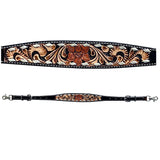 Floral Hand Carved Horse Western Leather Wither Straps