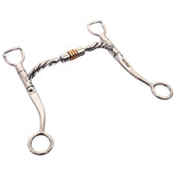 Twisted Wire Straight Shank Tongue Relief Bit W/ Copper Roller Ring