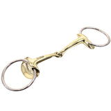 Stainless Steel O Ring Broken Snaffle Brass Mouth Bit